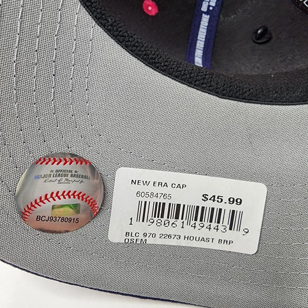 Houston Astros New Era 59FIFTY Hat Big League Chew Pink W Pin Stretch Snap NWT